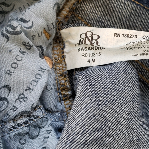 💙 ROCK & REPUBLIC BLUE JEANS PANTS SIZE 4 - Picture 12 of 14